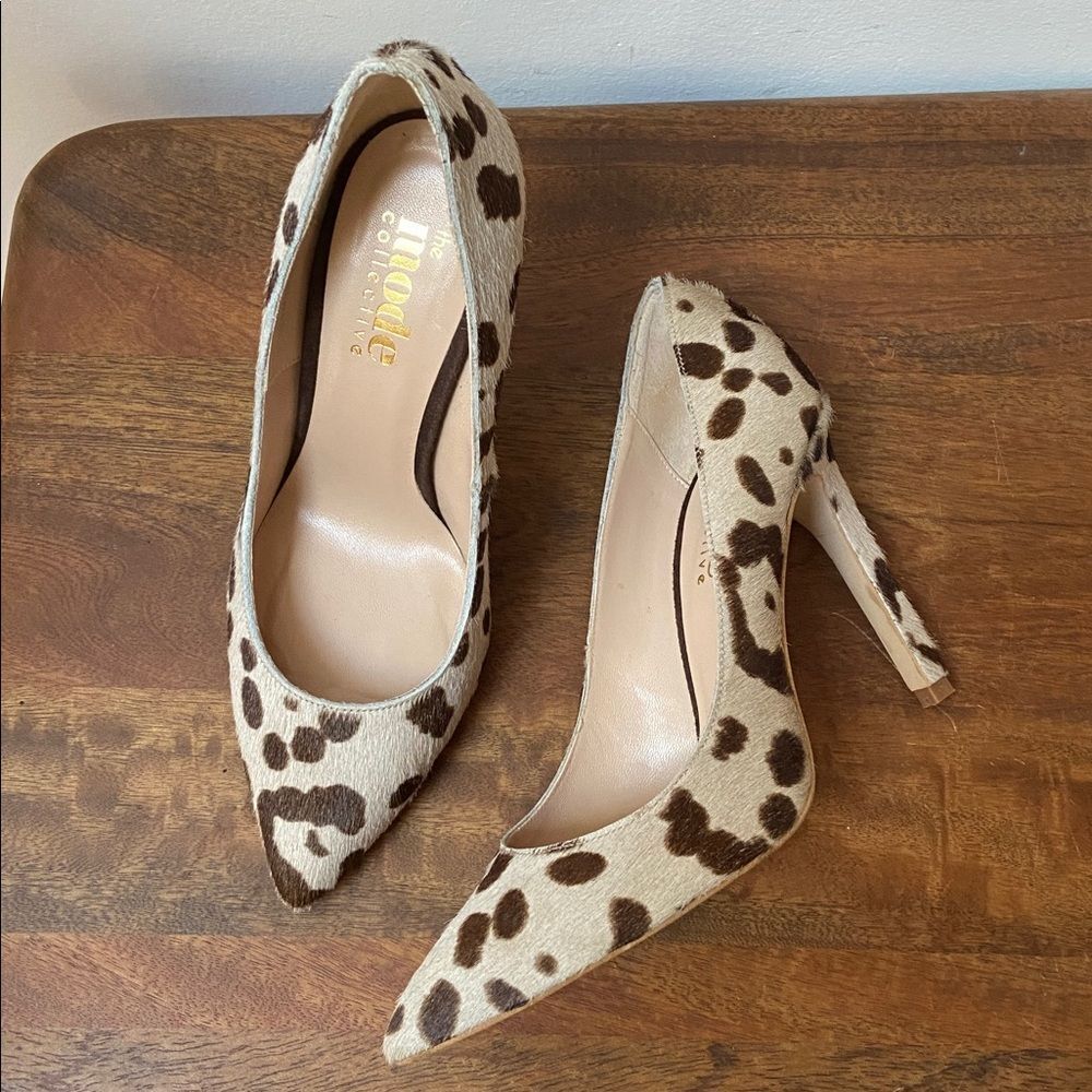 Leopard Animal Print Calf Hair Stiletto Heels